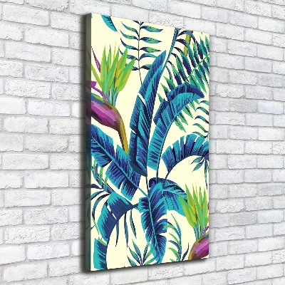 Picture canvas print Tropical leaves