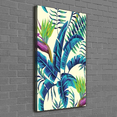 Picture canvas print Tropical leaves