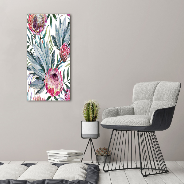 Picture canvas print Protea