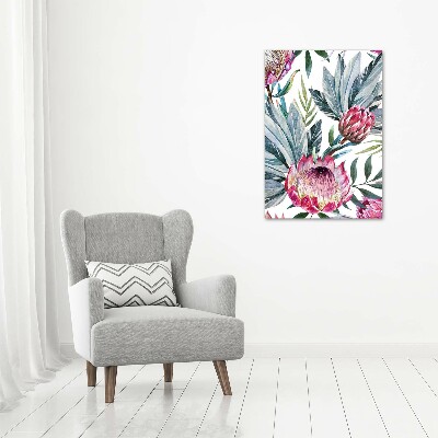 Picture canvas print Protea