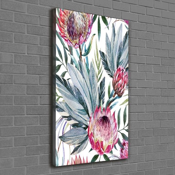 Picture canvas print Protea