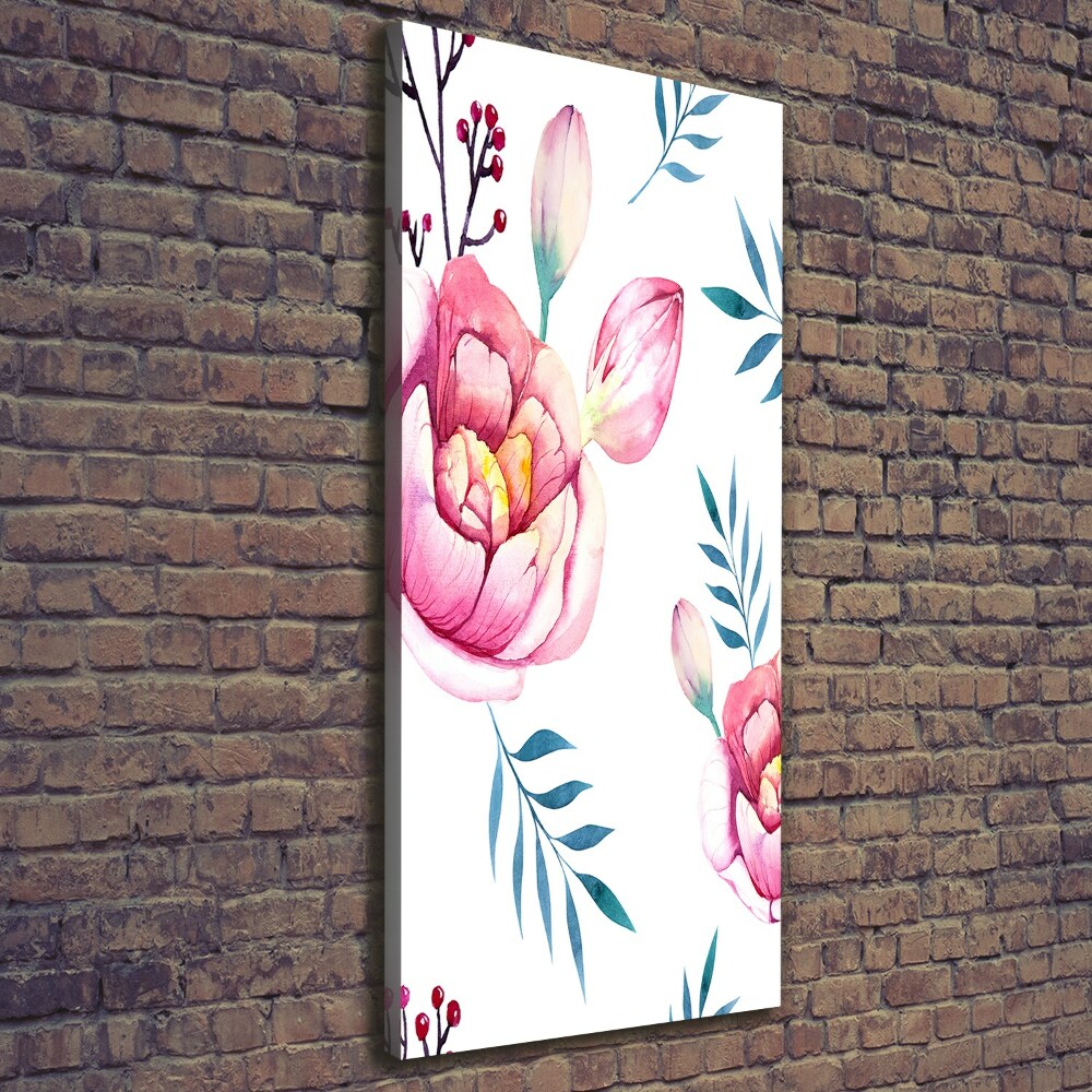 Wall art canvas Peonies