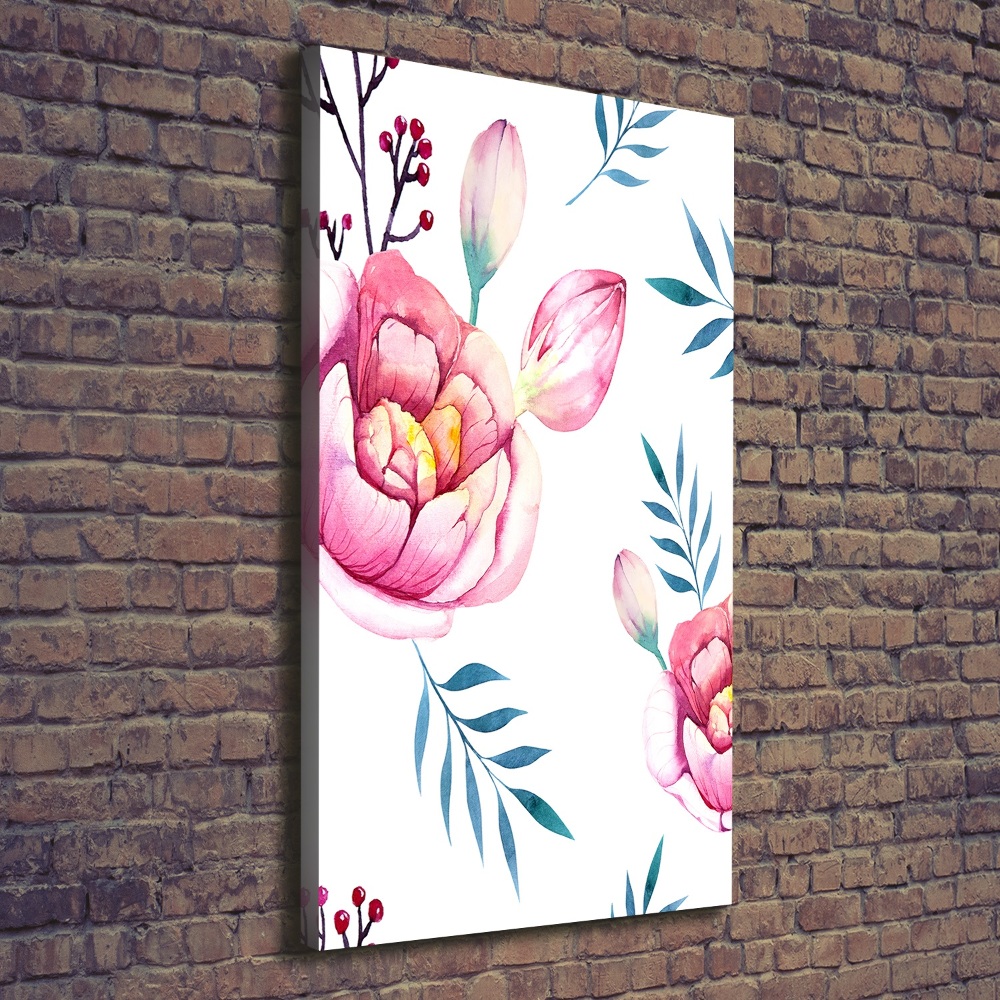 Wall art canvas Peonies