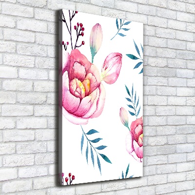 Wall art canvas Peonies