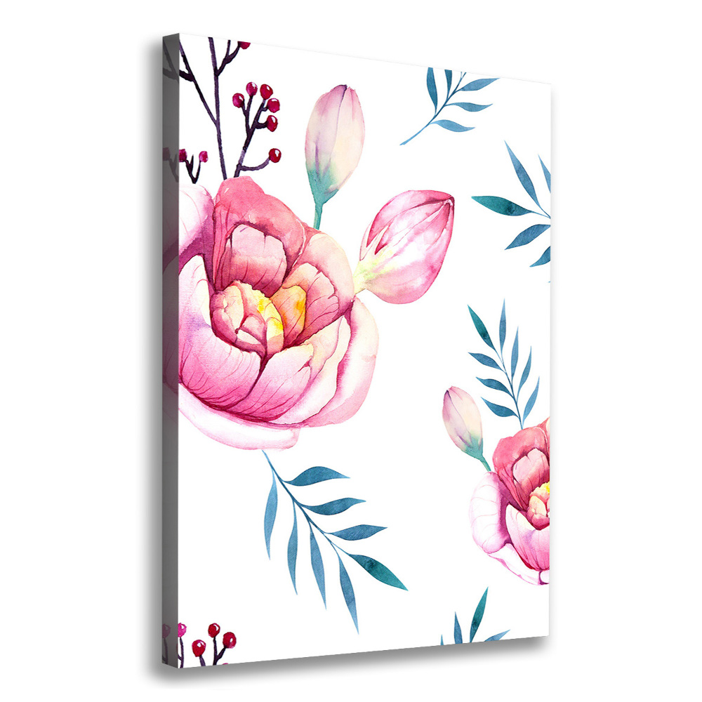 Wall art canvas Peonies