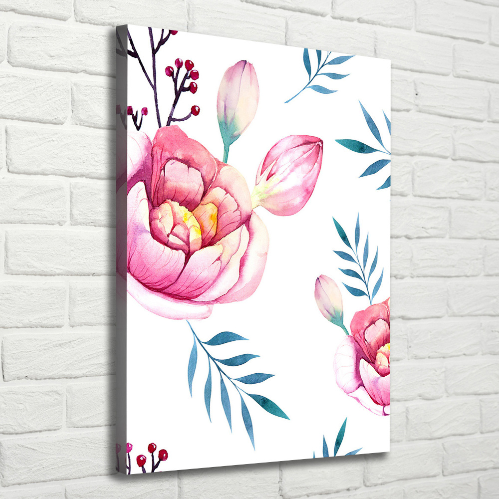 Wall art canvas Peonies