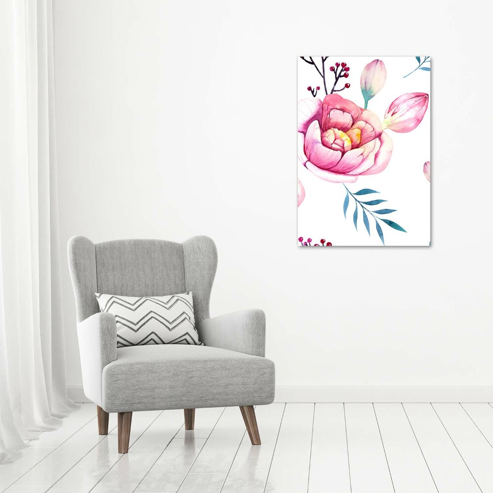 Wall art canvas Peonies