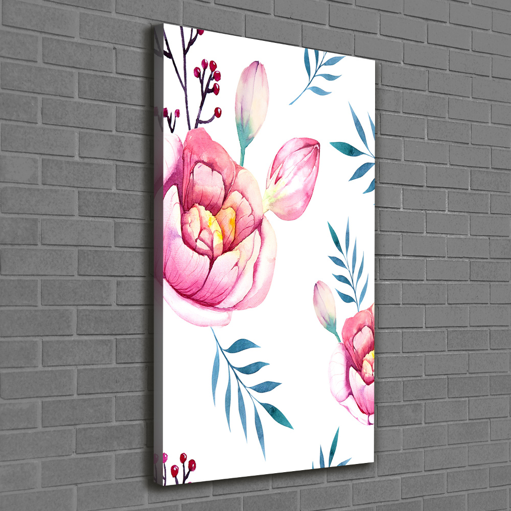 Wall art canvas Peonies