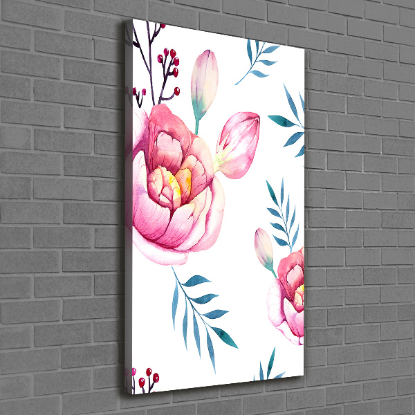 Wall art canvas Peonies