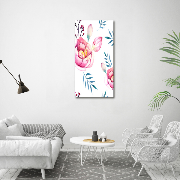 Wall art canvas Peonies