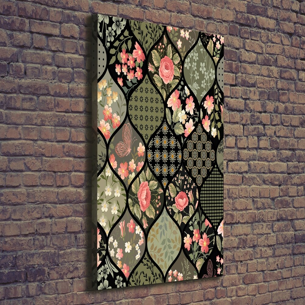 Picture canvas print Floral pattern