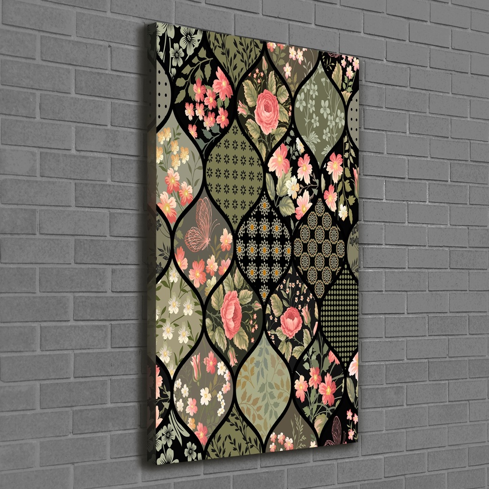 Picture canvas print Floral pattern