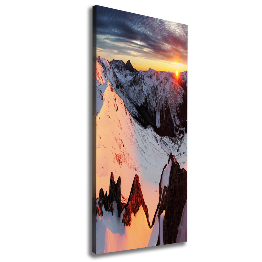 Picture canvas print Mountains in winter