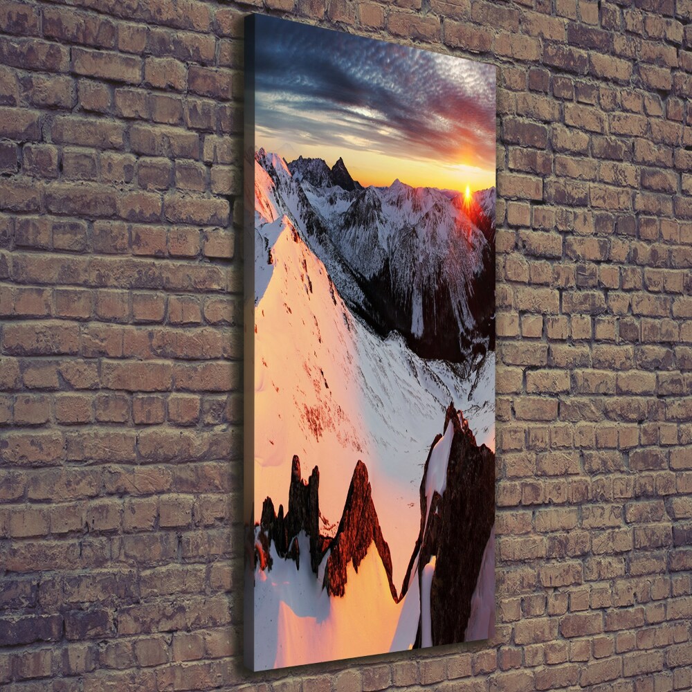 Picture canvas print Mountains in winter