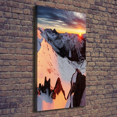 Picture canvas print Mountains in winter