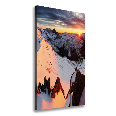 Picture canvas print Mountains in winter