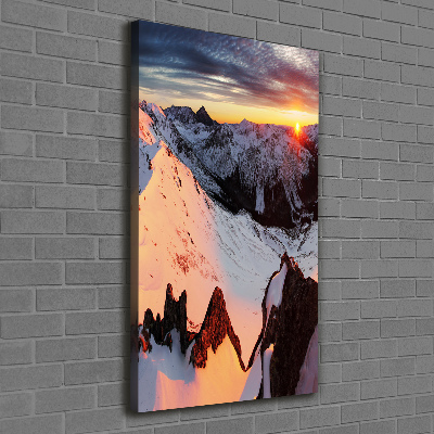 Picture canvas print Mountains in winter