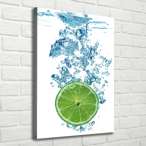 Large canvas wall art Lime underwater