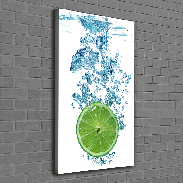 Large canvas wall art Lime underwater