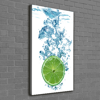 Large canvas wall art Lime underwater