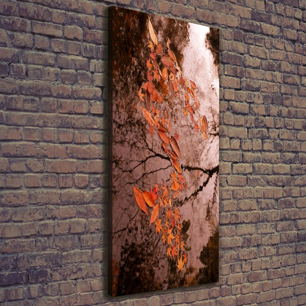 Wall art canvas large Autumn leaves