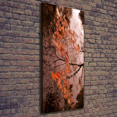 Wall art canvas large Autumn leaves