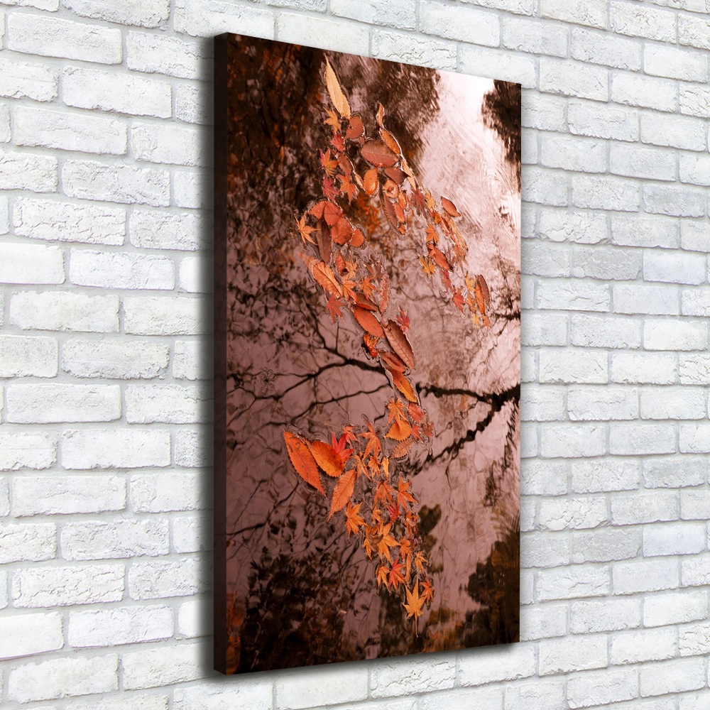 Wall art canvas large Autumn leaves