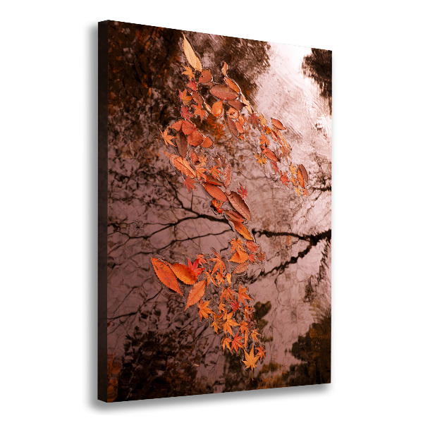 Wall art canvas large Autumn leaves