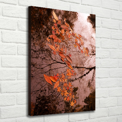 Wall art canvas large Autumn leaves