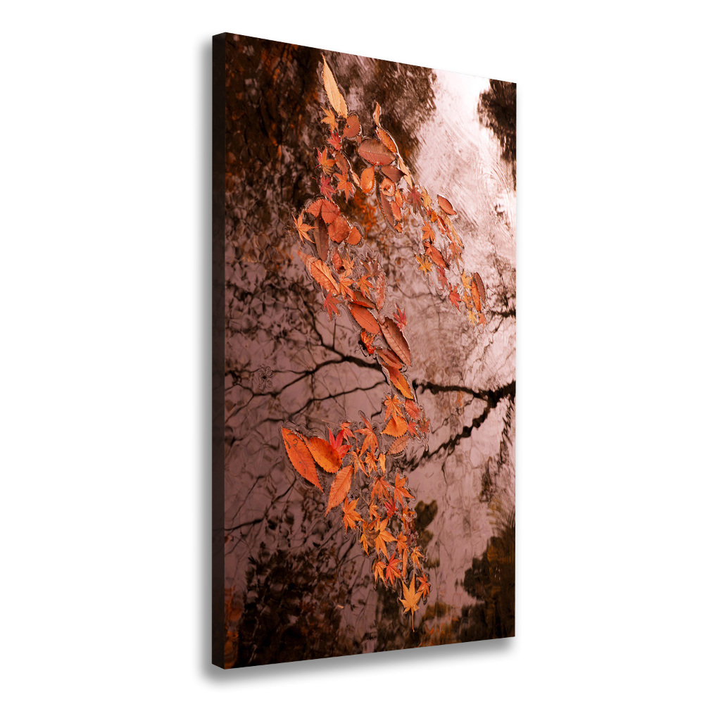 Wall art canvas large Autumn leaves