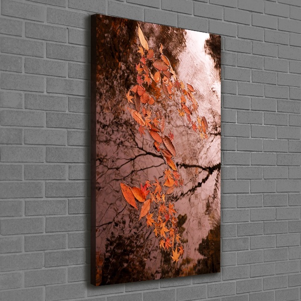 Wall art canvas large Autumn leaves