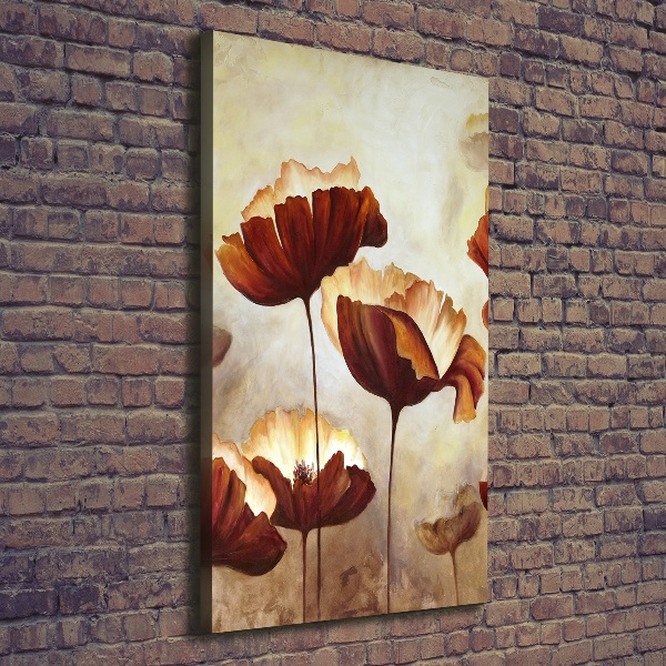 Canvas wall art Field poppies