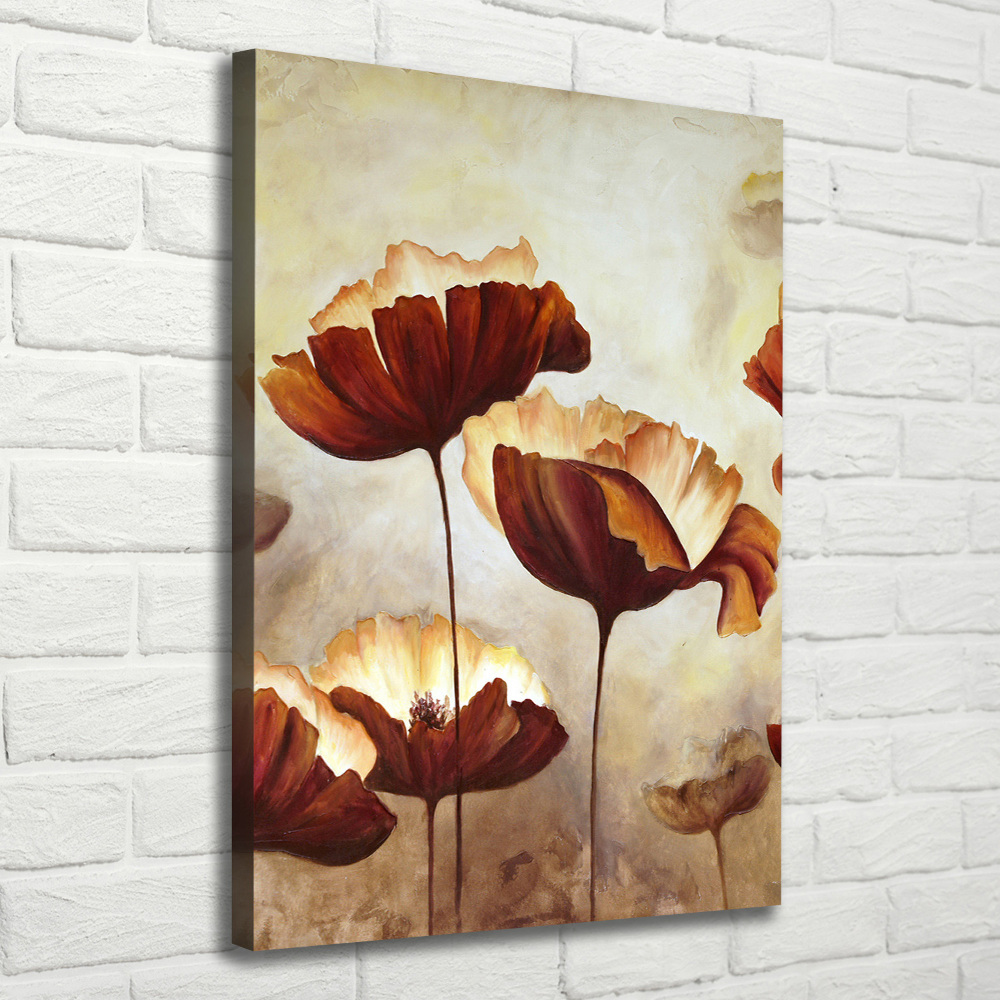 Canvas wall art Field poppies