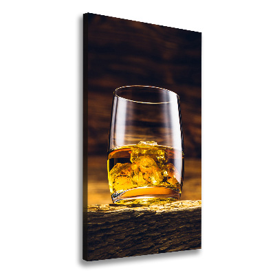 Large canvas wall art Bourbon in a glass