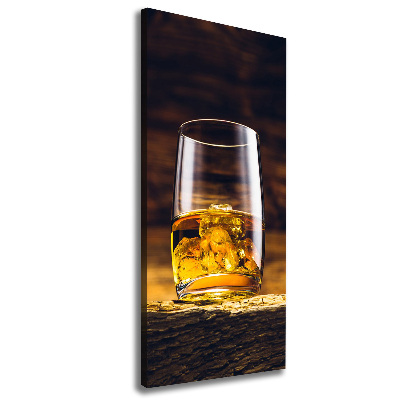 Large canvas wall art Bourbon in a glass