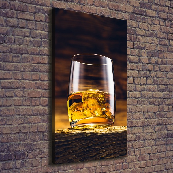 Large canvas wall art Bourbon in a glass