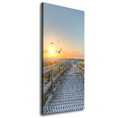 Picture canvas print Path to the beach