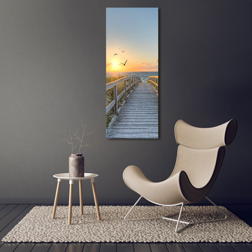 Picture canvas print Path to the beach