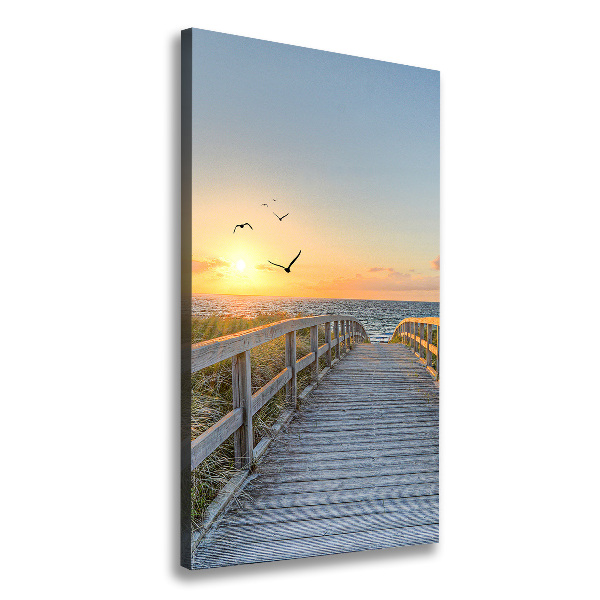 Picture canvas print Path to the beach