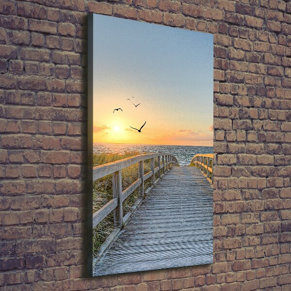 Picture canvas print Path to the beach