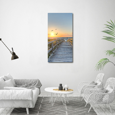 Picture canvas print Path to the beach