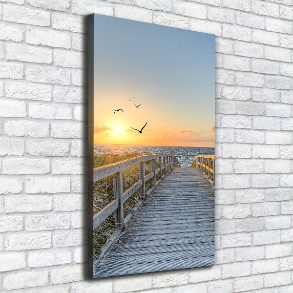 Picture canvas print Path to the beach