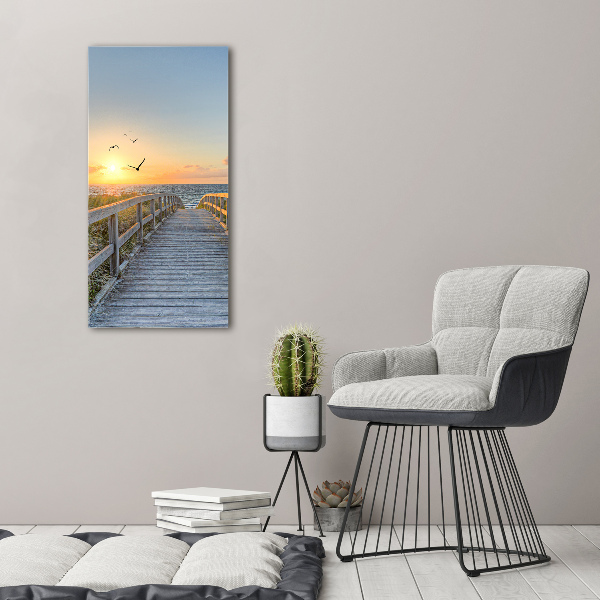 Picture canvas print Path to the beach