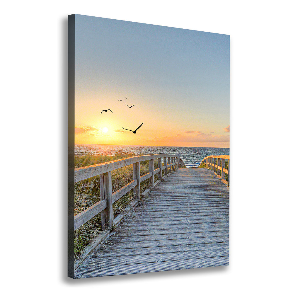 Picture canvas print Path to the beach