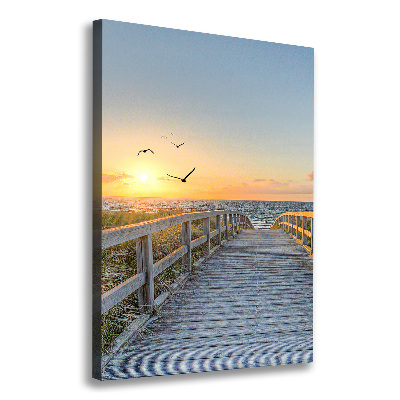 Picture canvas print Path to the beach