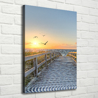 Picture canvas print Path to the beach