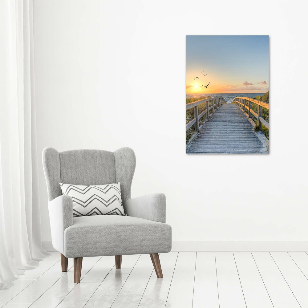 Picture canvas print Path to the beach