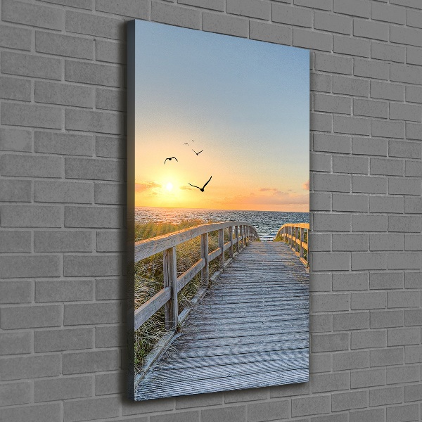 Picture canvas print Path to the beach