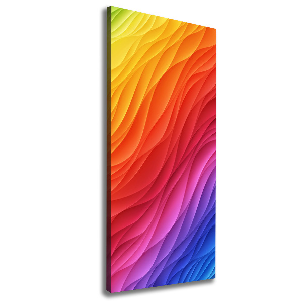 Large canvas wall art Colorful waves