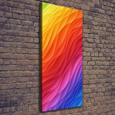 Large canvas wall art Colorful waves